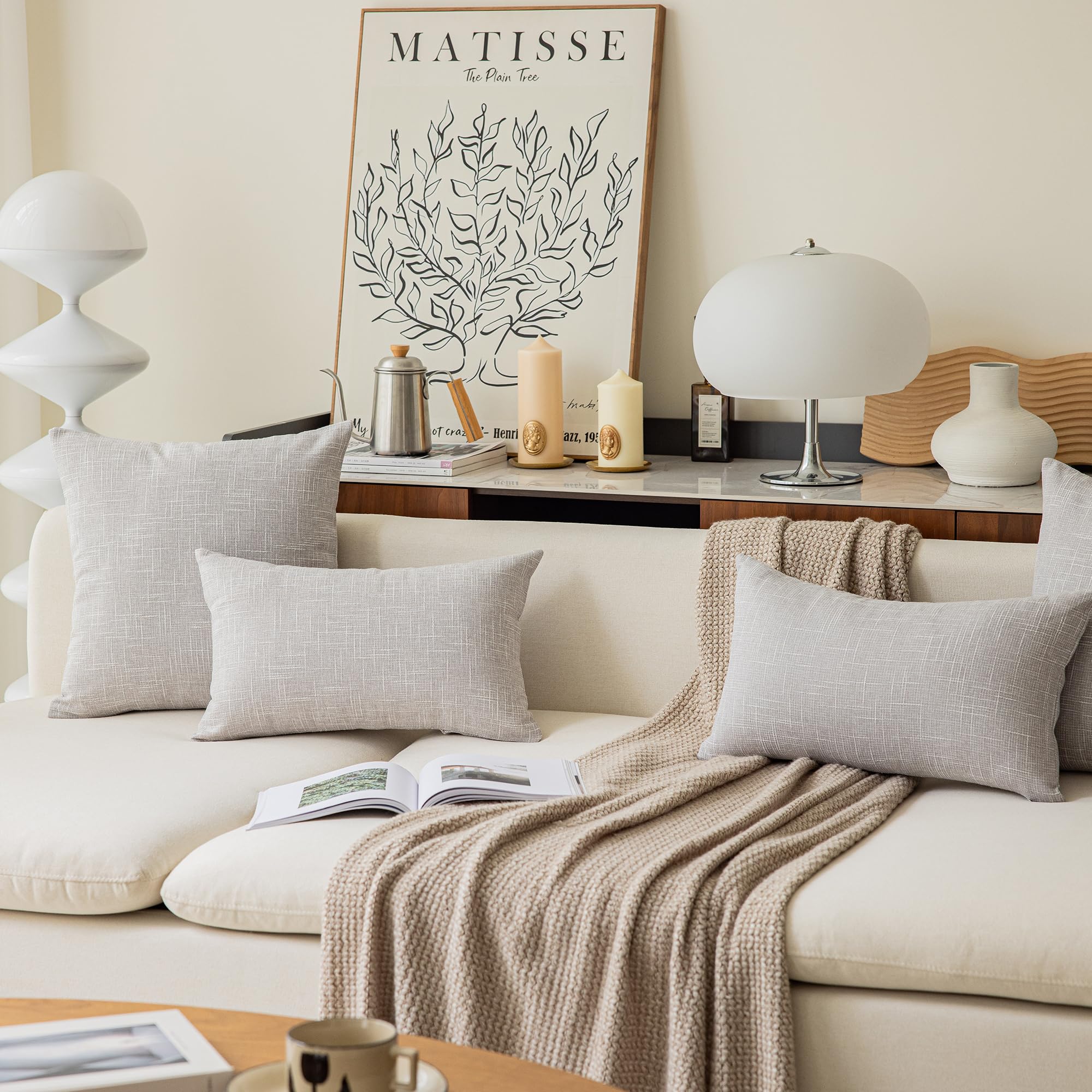 Amazon.com: Kevin Textile Decorative Lined Linen Cushion Cover